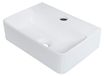 Ibergrif M41101 wastafel van keramiek, wit | Hangmodel voor badkamer en toilet