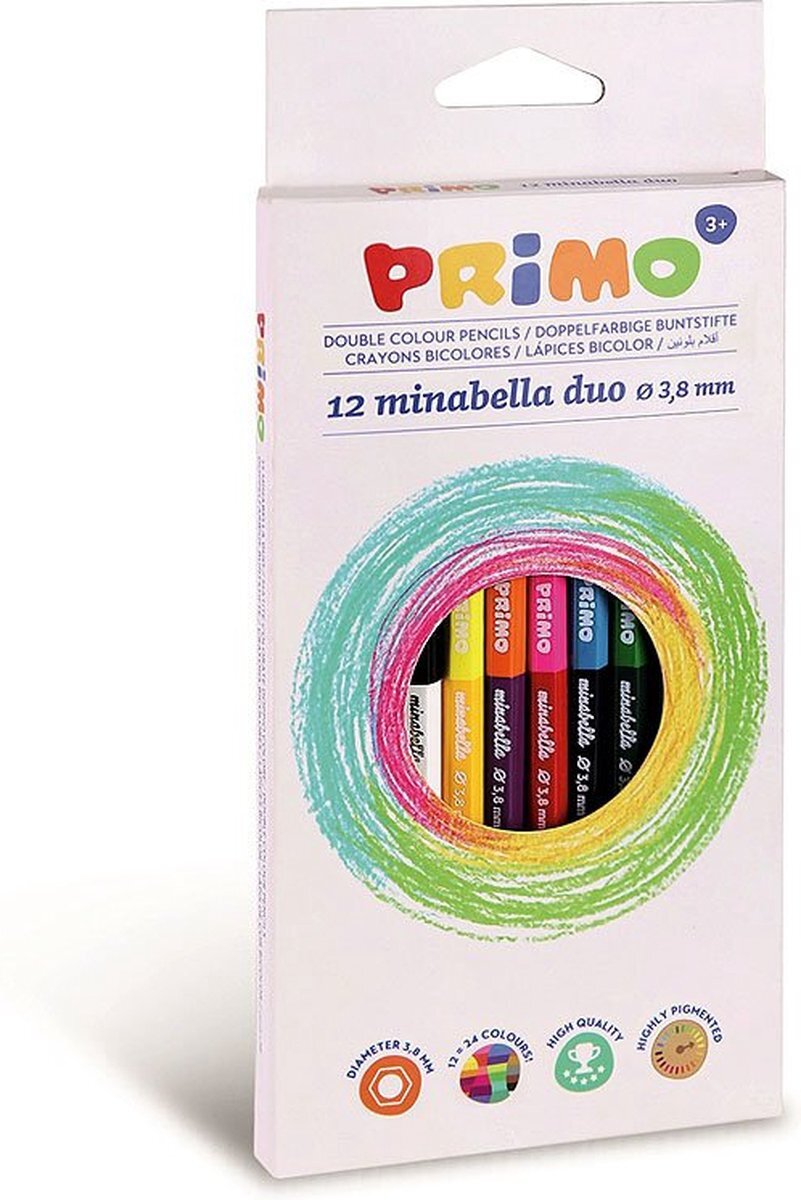 PRIMO 12=24 DUO Minabella kleurpotloden ø3.8mm in doos