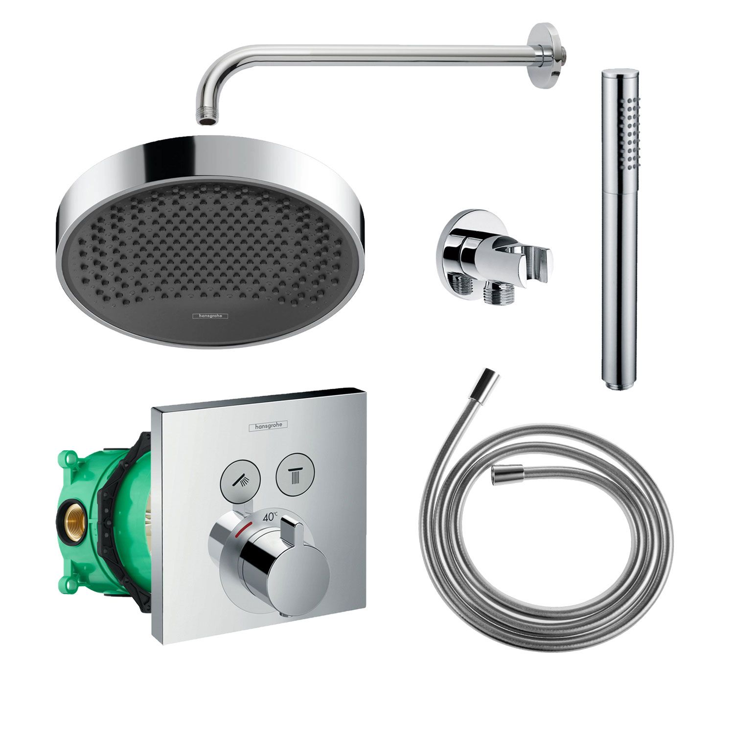 Hansgrohe rainfinity regendoucheset met muurarm powderrain 250 chroom