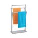 Relaxdays Handdoekrek - 3 Stangen - 86,5 x 50 x 20 cm - Staal - Modern - Badkamer - Zilver