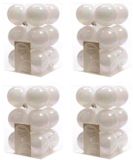 Decoris Boules de Noël - 48 pièces - Blanc nacré - 6 cm - Plastique - Mat/Brillant
