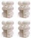 Decoris Boules de Noël - 48 pièces - Blanc nacré - 6 cm - Plastique - Mat/Brillant