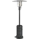 Parasol chauffant à gaz extérieur 11 kW pour terrasse, chauffage portable réglable 82x82x223 cm noir