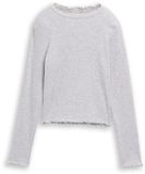Tom Tailor - Chemise courte à manches longues et structure côtelée - Taille 140 - Light Stone Grey Melange