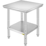 VEVOR Roestvrijstalen werktafel, 60 cm x 60 cm