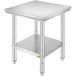 VEVOR Roestvrijstalen werktafel, 60 cm x 60 cm