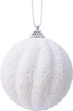 Ksd Kaemingk Kerstbal foam d8 cm winterwit