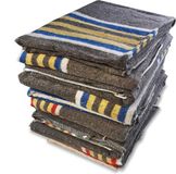 Kortpack Verhuisdekens 150cm breed x 200cm lang - 5 x blauw + 5 x rood - 10 stuks