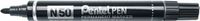 Pentel Permanente markeerstift N50-BE Zwart 12 Stuks
