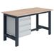 Icecat Workbench beech multiplex 40 + 3 drawers anthracite RAL 7016
