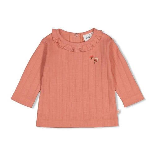 Feetje longsleeve Forest Garden - zalm