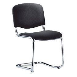 Nowy Styl Iso Swing Chrom - Bezoekersstoel - Zwart - 2 Stuks