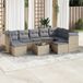 Maison Exclusive - Ensemble de meubles de jardin 10 pièces avec canapé et coussins, beige, en polyrotin