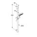 Kludi Dive - Set douchekop, douchestang en doucheslang, chroom 6961005-00
