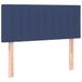 VidaXL Hoofdeind & Voeteind Blauw Polyester, Hout 900 mm x 50 mm x 78 cm
