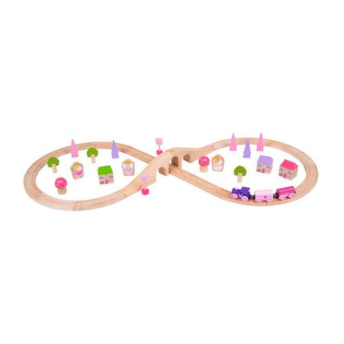 Bigjigs Houten Treinset Roze
