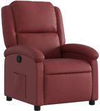 vidaXL Fauteuil verstelbaar kunstleer wijnrood