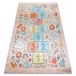 Bambino 61470 Tapis de toilette antidérapant pour enfant Motif ciel, chiffres, fleurs Rose/bleu 80 x 150 cm