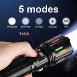 OEM Laser Witte laser zaklamp fluorescerend kleurrijk telescopisch zoom lange levensduur super heldere thuis buiten viszaklamp