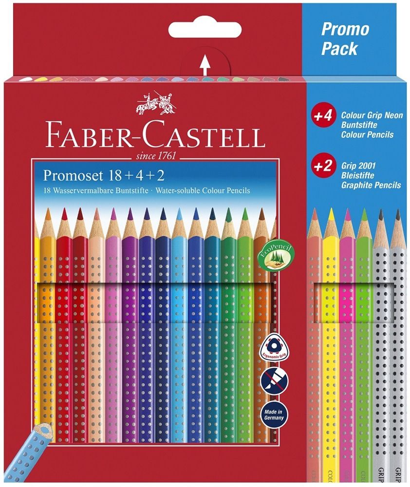 Faber-Castell Color Grip Kleurpotloden Set - 24 stuks - 4005402015405