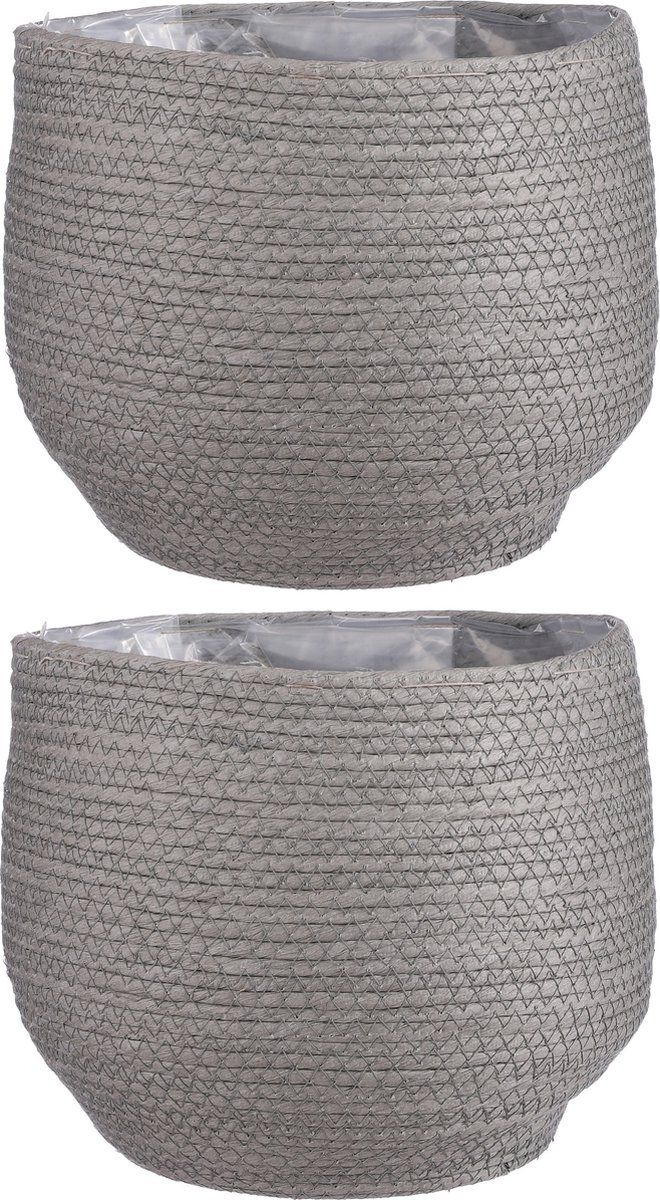 Mica Decorations Jorck Mand voor Planten - H24 x Ø26 cm - Grijs