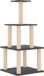 vidaXL Kattenmeubel met sisal krabpalen 111 cm donkergrijs