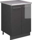 Vicco Wastafelkast Fame-Line, Antraciet Hoogglans/Antraciet, 60 cm