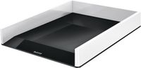 Leitz WOW A4 brievenbakken, wit/zwart, kunststof, 4 stuks
