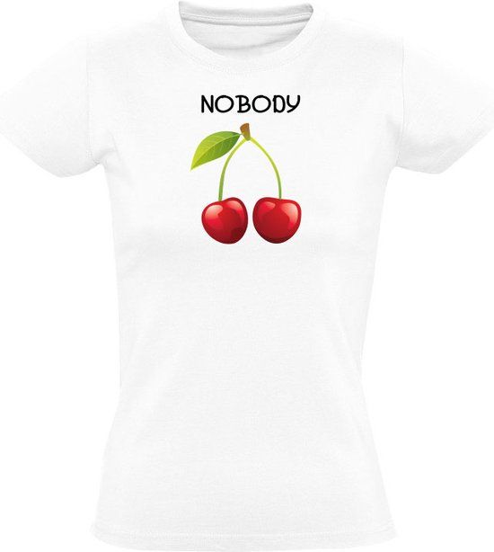 Nobody kers - nobody cares Dames T-shirt XL - Wit