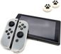 Gadgetpoint - Hoesjes & Skins + Thumb Grips voor Nintendo Switch 1 - Performance Gaming Case - Soft Grip Covers - Anti-Slip Joy-Con Controller Accessoires - Transparant + Pootjes Wit met Zwart