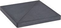vidaXL Parasolvoetplaat vierkant 15 kg graniet zwart