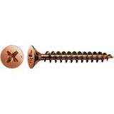 Spax Vis Tête Fraisée Pozi N°2 4x50 Diamètre De Tête: 7 Filetage Total Acbru - 10 Pièces