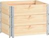 vidaXL - 3 stuks - Verhoogde plantenbakken - Massief grenenhout - Bruin - 60x80 cm