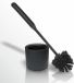 York Porte-brosse WC avec support - Noir mat - 35 x 11 cm