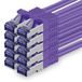 1aTTack.de Cat.7 netwerkkabel 1,5 m - Violet - 10 stuks