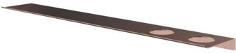 Hotbath &More Planchet 80 cm inclusief bevestigings rails met 2 uitsparingen voor een zeepdispenser of beker Geborsteld koper PVD