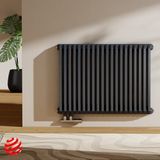 EMKE D-Form Radiator, horizontaal, 600 x 840 mm, antraciet
