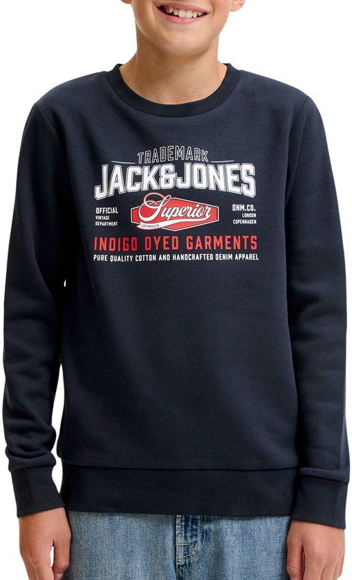 Jack & Jones Logo Crew 2 Col Sweater Junior - Maat 128