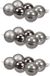 Othmar Decorations Kerstballen - 18 stuks - titanium grijs - 8 cm - glas - mat/glans