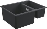 GROHE K500 Composiet 1,5 spoelbak - 55,5cm - Inbouw - Met overloop - Granite Black