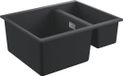 GROHE K500 Composiet 1,5 spoelbak - 55,5cm - Inbouw - Met overloop - Granite Black