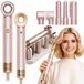 Nuvio Philips Haardroger met krul-, gladmakings- en ionisatiefunctie, regelbaar, 5-in-1, 1300W, roze