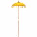 vidaXL Balinese Stokparasol Hout Geel Rond 125 x 125 x 260 cm