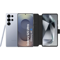 Samsung Galaxy S25 Ultra 512GB Silver + Black Book Case