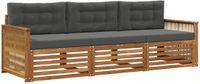 vidaXL - Acacia houten loungeset - 3-delig - Natuurlijk en Antraciet