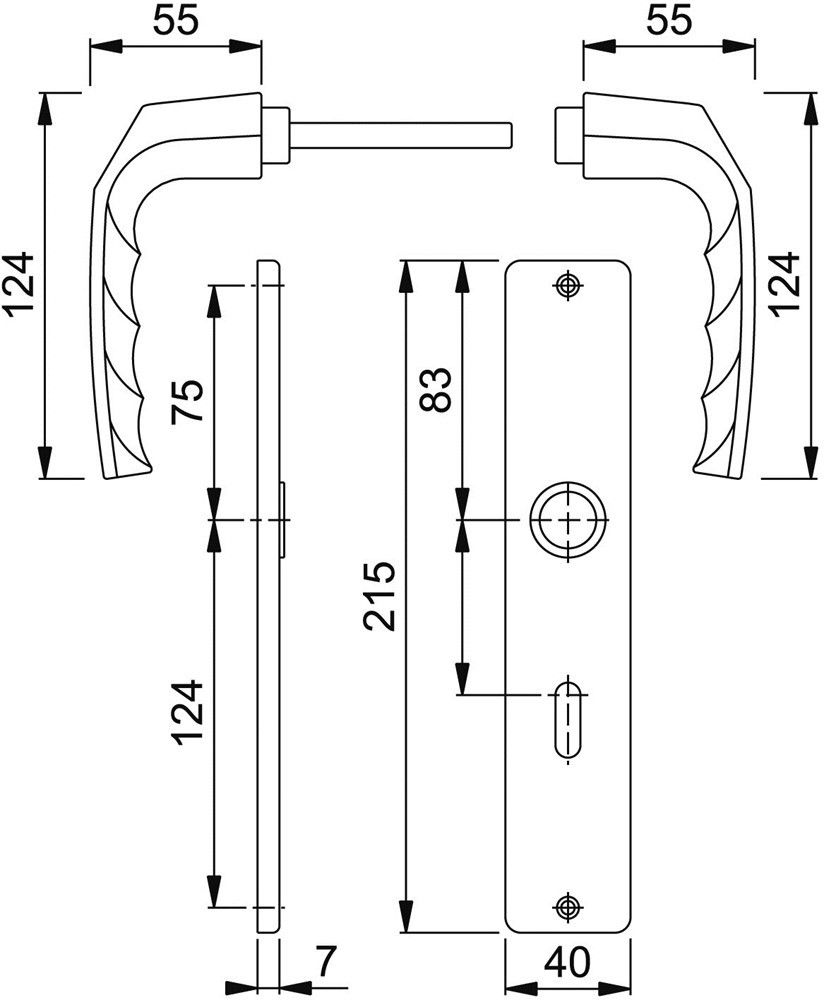 HOPPE Deurbeslag 1117/202SP-2
