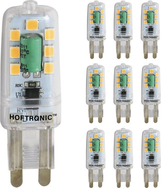 HOFTRONIC G9 LED Lampen - 2,2 Watt 200 Lumen - 6500K Daglicht wit - 230V - 10 stuks