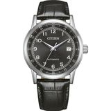 Citizen NJ0210-05E Horloge - Leer - Zwart - Ø 40 mm