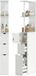 HOMCOM Badkamerkastje - MDF - 15x33x136,8 cm - Wit