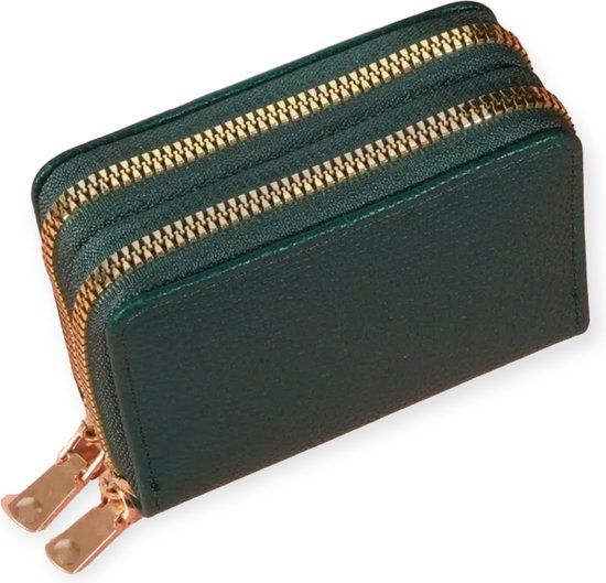 Emerald Groene Portemonnee Dames - Imitatieleer - 11 Pasjes - Ritssluiting